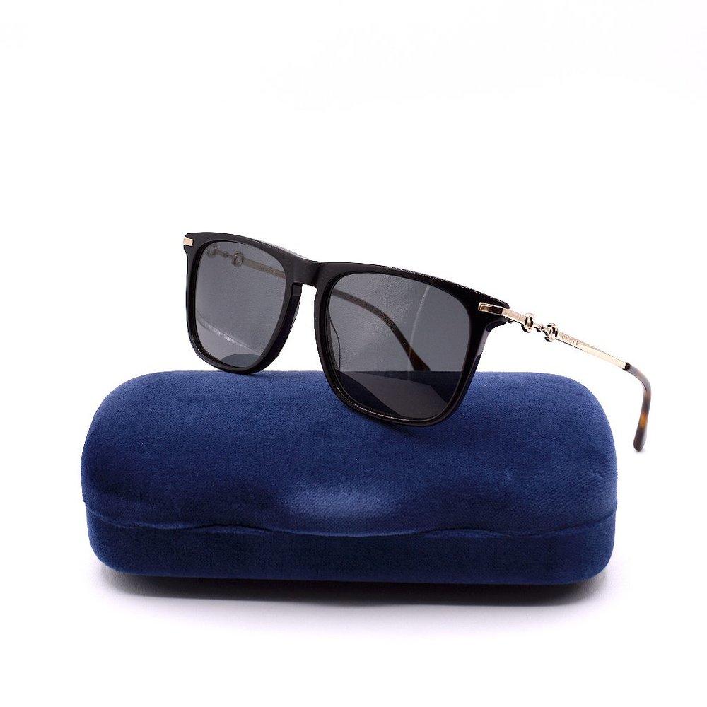 NEW GUCCI GG0915S 001 BLACK GOLD GREY AUTHENTIC SUNGLASSES - Picture 2 of 11